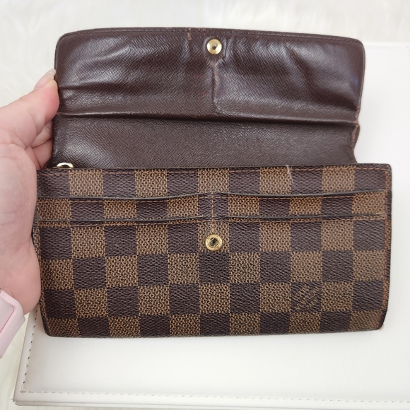 Louis Vuitton Damier Ebene Sarah Long Snap Wallet - Picture 6 of 13